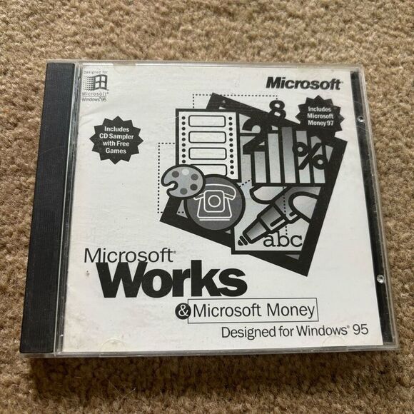 Microsoft Works & Microsoft Money Designed For Windows 95 *No Code* - Picture 1 of 3